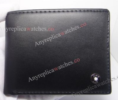 Montblanc Replica Wallet Genuine Black Leather / Low Price